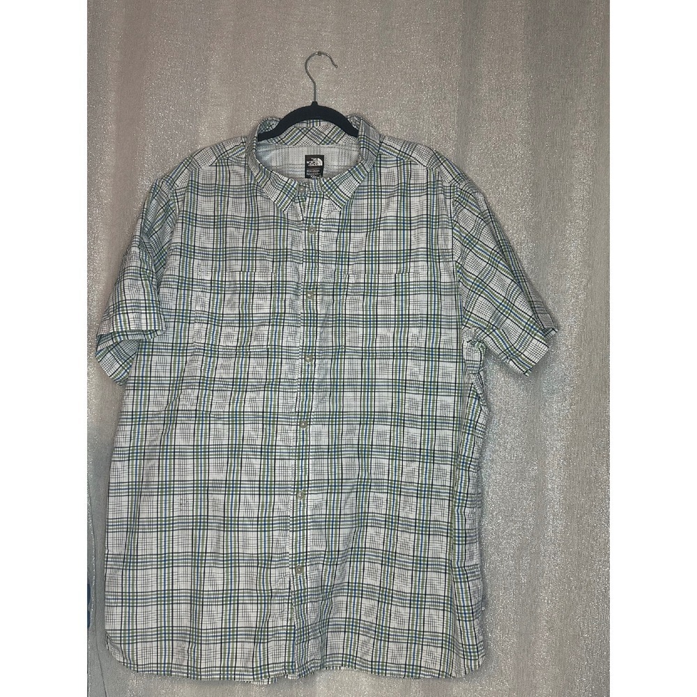 The North Face Plaid Button Up Short Sleeve Shirt XXL